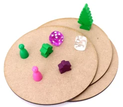 3 grands ronds de 13 cm en bois MDF brut