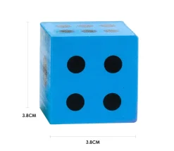 48 gros dés mousse 3,8 cm silencieux