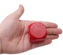 6 gros dés neutres 4 cm bois multicolores