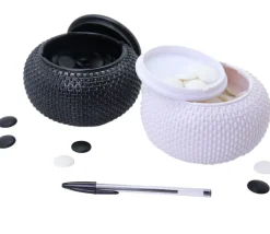 2 jarres 360 pions de go convexes - pierres jeu de go