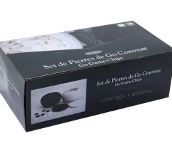 2 jarres 360 pions de go convexes - pierres jeu de go