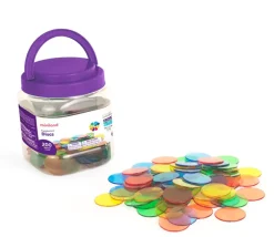 200 jetons 4 cm de jeux translucides