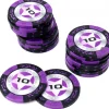 20 Jetons de poker crown argile valeur 10 - 14 gr