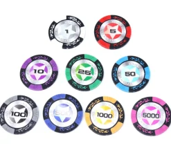 20 Jetons de poker crown argile valeur 10 - 14 gr