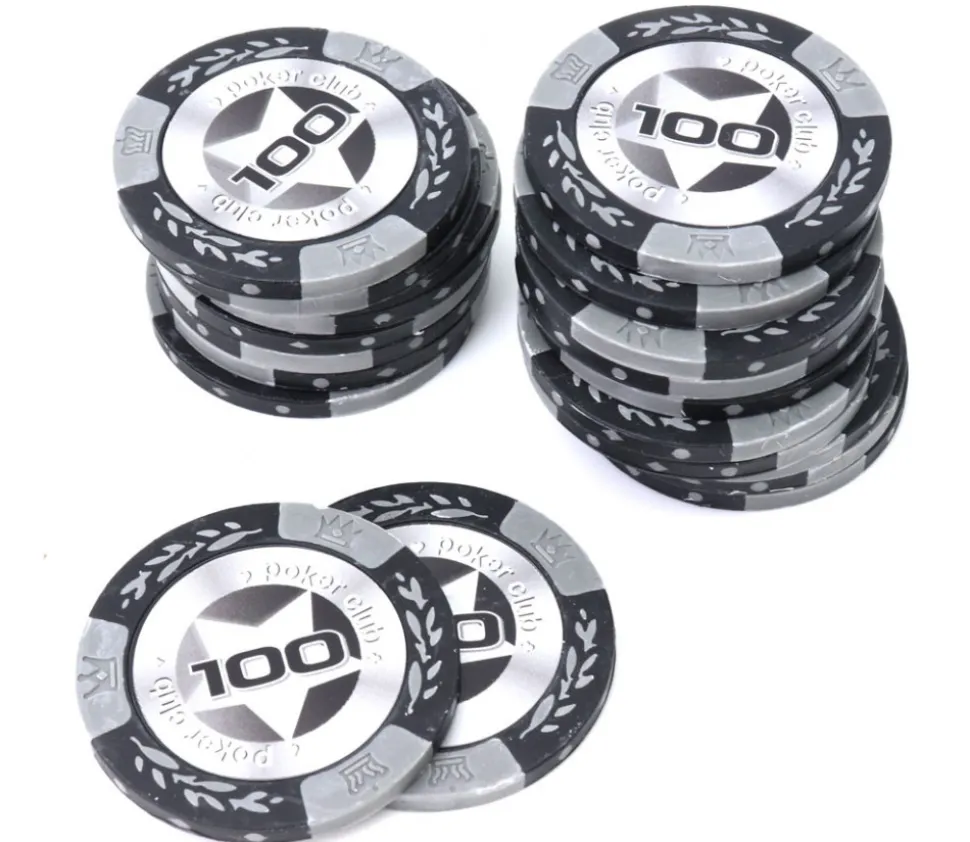 20 Jetons de poker crown argile valeur 100 - 14 gr