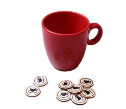 500 Jetons en bois Café - 2.5 cm