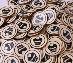 500 jetons en bois dessert - 2.5 cm