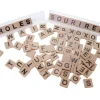 80 Jetons en bois lettres alphabet 2 cm pour jeux