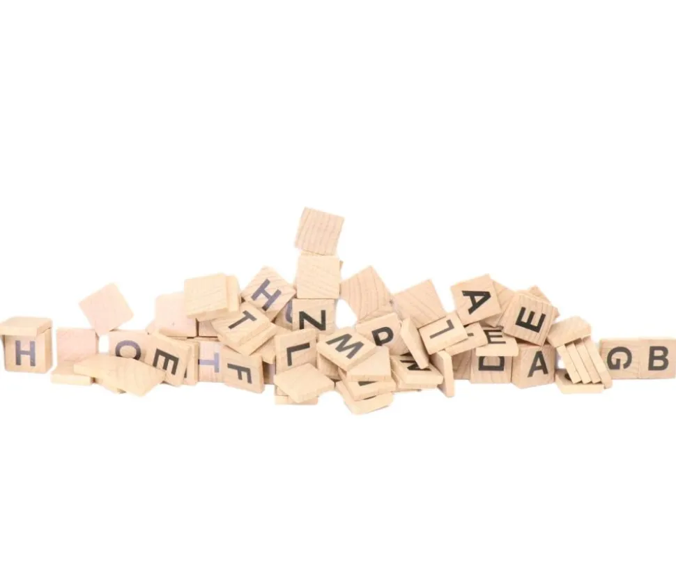 80 Jetons en bois lettres alphabet 2 cm pour jeux