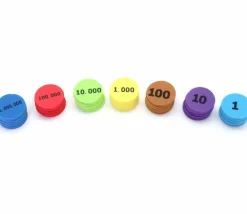 280 jetons mousse numérotés unité dizaine centaine millier million