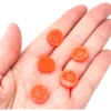 5 jetons ONDES rayonnement orange 1.5 cm pour jeu