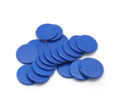 10 Jetons plastique 30 mm - pions ronds plats 3 cm pour jeux par couleur