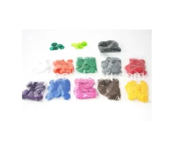 50 Jetons plastique 20 mm - pions ronds plats 2 cm pour jeux par couleur