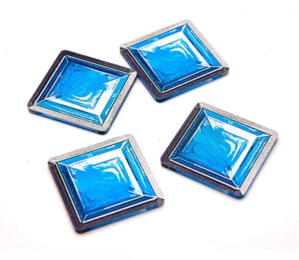 80 jetons ronds / carrés / trianges pour mise de jeu