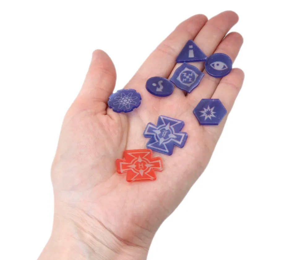 80 jetons rouges et bleus compatibles jeu XWing bleu