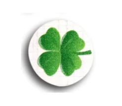10 Jetons trèfle 4 feuilles -porte bonheur en bois 15 mm