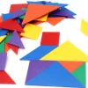6 jeux de tangrams en plastique coloré