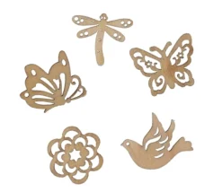 132 lettres, chiffres, animaux et fleurs bois