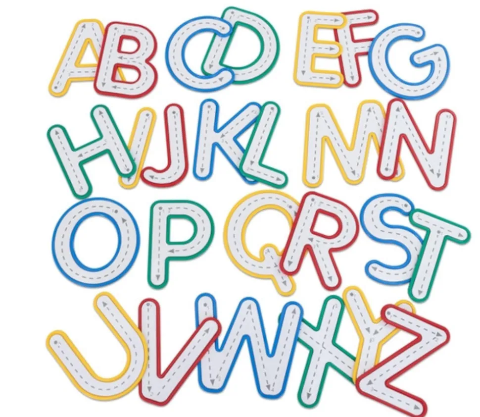 26 lettres de traçage - majuscule effaçable 11.5 cm