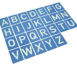 26 Lettres en relief de A à Z majuscule - Cartes en bois 12 x 16 cm