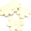 4 magnets fleur en bois à décorer 5 cm