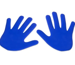 2 mains marquage au sol 16 cm - la paire de marqueur