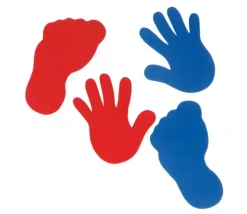 2 mains marquage au sol 16 cm - la paire de marqueur