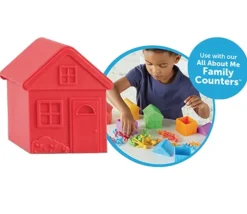 6 Maisons avec toits amovibles et empilables 8 x 7 cm