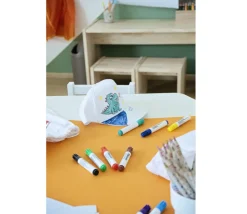 12 marqueurs textiles feutres 12 couleurs pour tissu