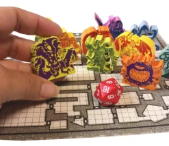 10 meeples créatures fantastiques - Boss de donjon pions en bois