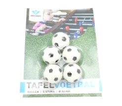 5 mini Ballons style football pour babyfoot