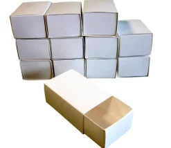 12 Mini Boites carton blanc allumettes taille M