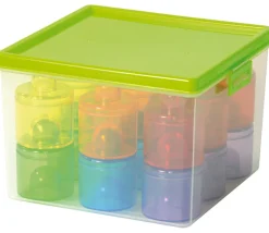 18 mini boites empilables rondes Ø 5.5 cm