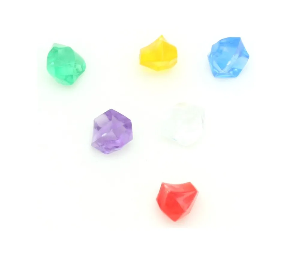 6 Mini gems multicolores pépites