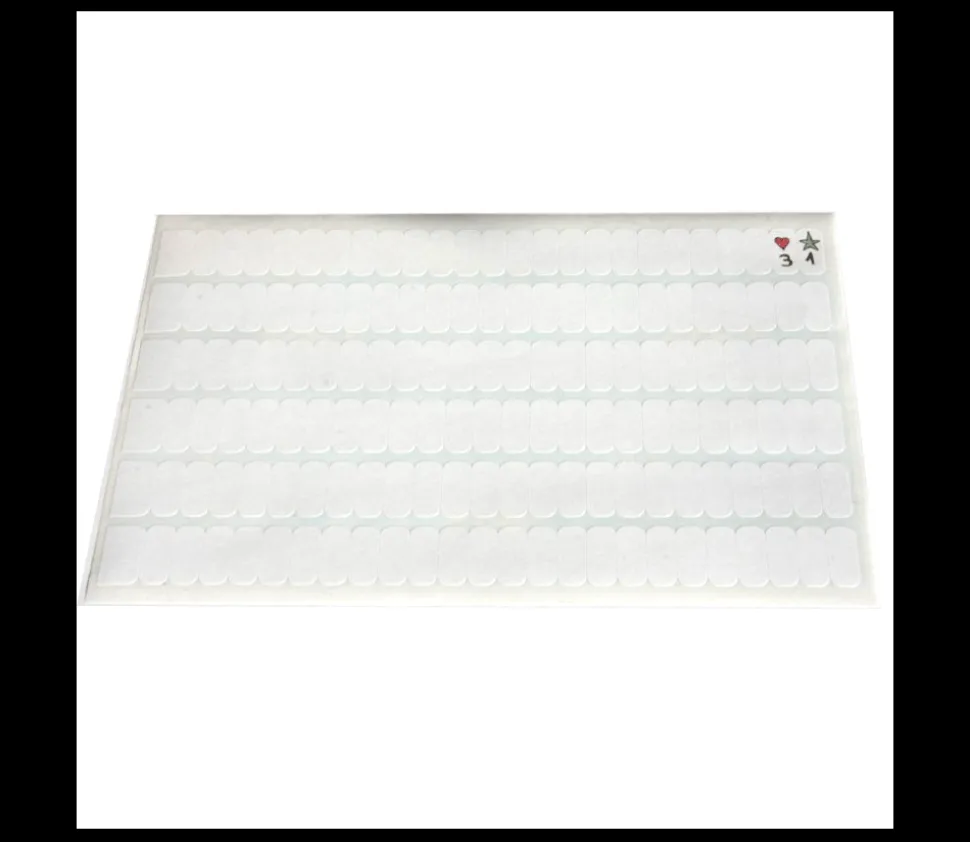 144 Mini pastilles 8 x 20 mm rectangulaires - 144 étiquettes