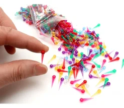 500 mini picots clous translucides 16 mm