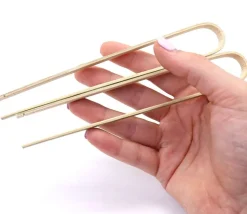 2 mini pinces bambou 16 cm