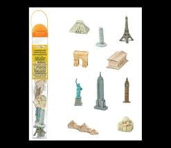 10 monuments du monde figurines jouet miniature