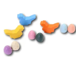 100 Oeufs bois mouchetés 1.5 x 1.2 cm