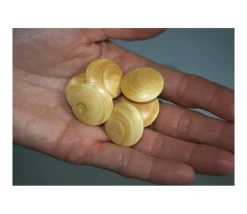 10 Palets galets buis jeu de go (5 noirs/5 naturels) 2.3 cm