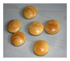 10 Palets galets buis jeu de go (5 noirs/5 naturels) 2.3 cm