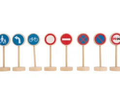 25 panneaux de signalisation en bois (hauteur 10.8 cm)