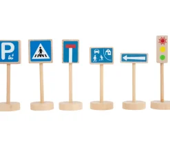 25 panneaux de signalisation en bois (hauteur 10.8 cm)