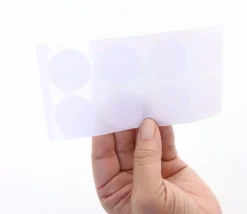 8 pastilles autocollantes blanches 30 mm