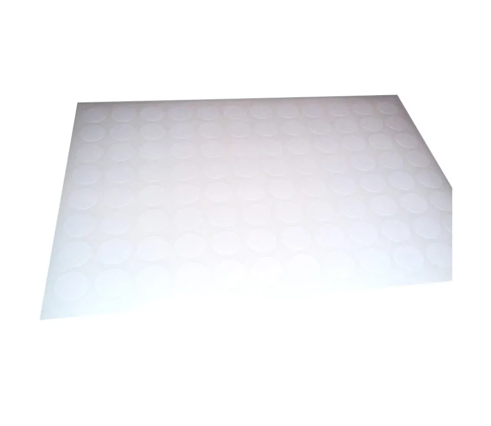96 pastilles autocollantes blanches 15 mm