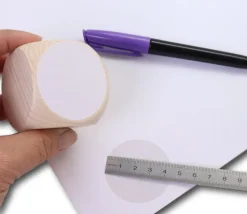 20 Pastilles rondes 45 mm autocollantes blanches étiquettes (pour rond de 5 cm)