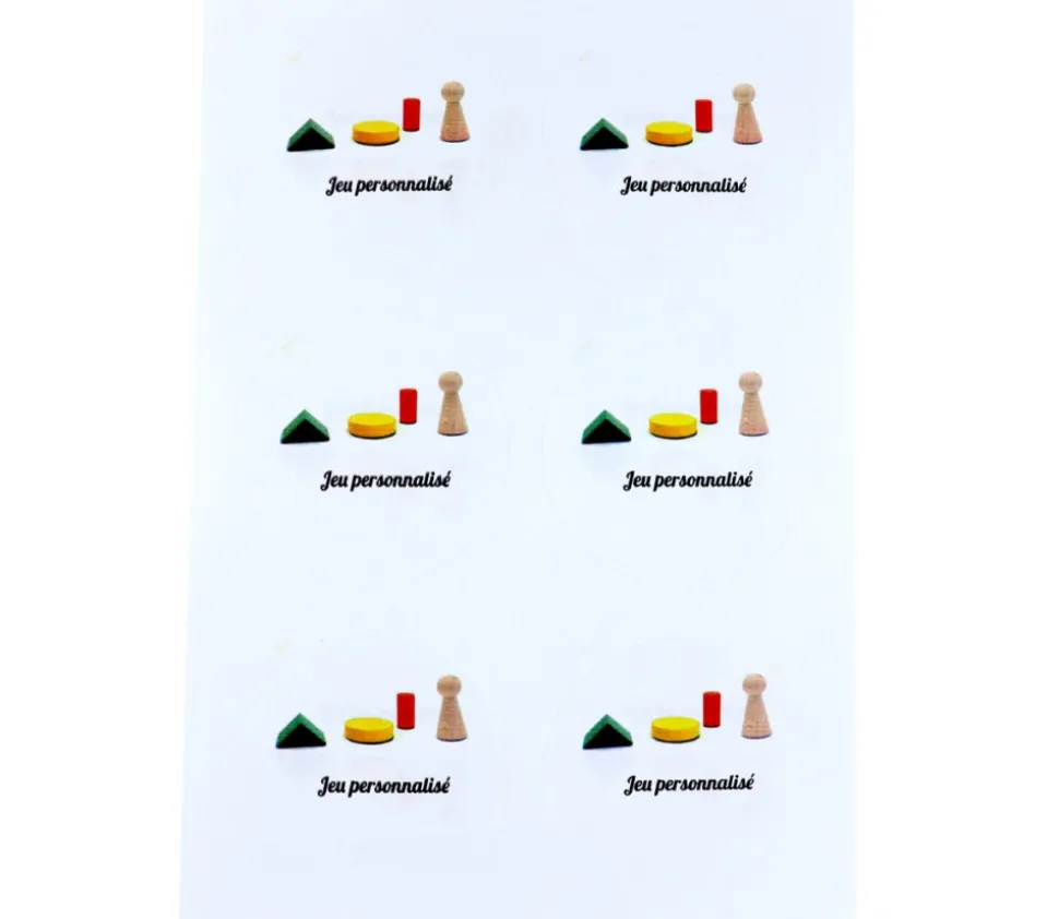 6 Pastilles rondes 85 mm autocollantes blanches étiquettes