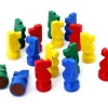 16 petits chevaux en bois - pions de jeux 4 cm