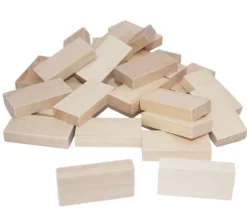 28 petits dominos en bois neutres à personnaliser 40 x 20 x 8 mm