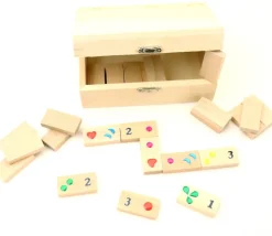 28 petits dominos en bois neutres à personnaliser 40 x 20 x 8 mm